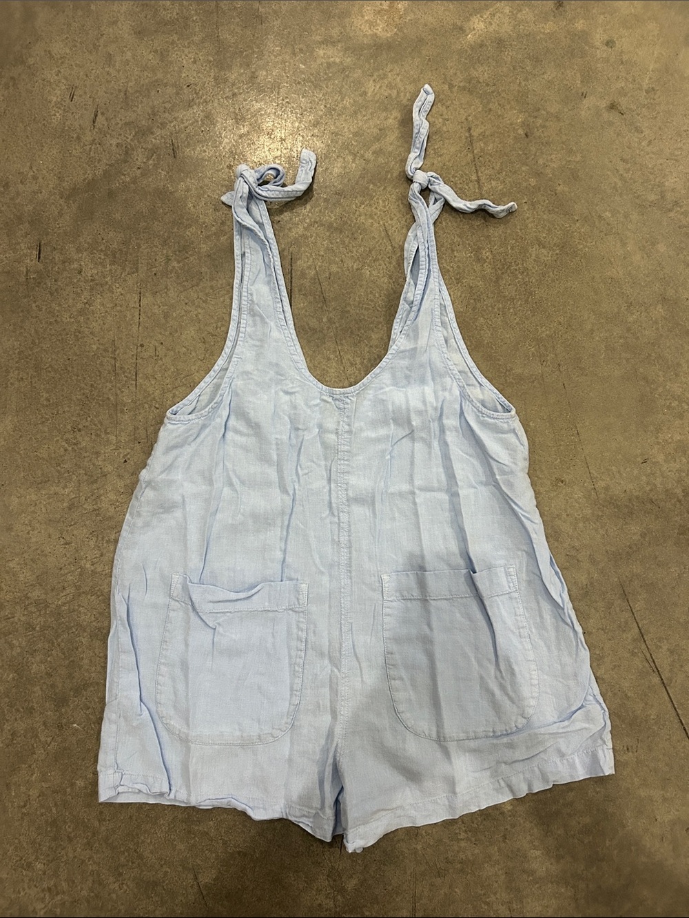 Arizona Jean Company Light Blue Tie-Strap Romper